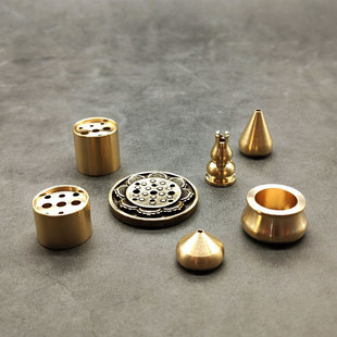 家用纯铜小葫芦香插底座香炉香道用品九孔线香室内盘香香薰