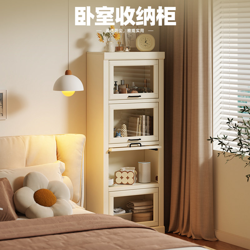 造生活实木书柜带玻璃门展示柜图片