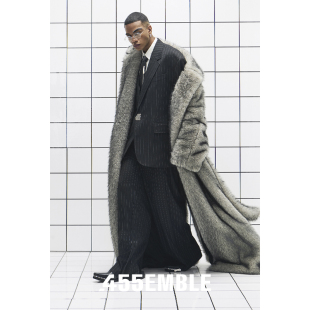 环保皮草大衣后背拉链开叉定制款 新款 潮流皮草 2026冬季 455EMBLE