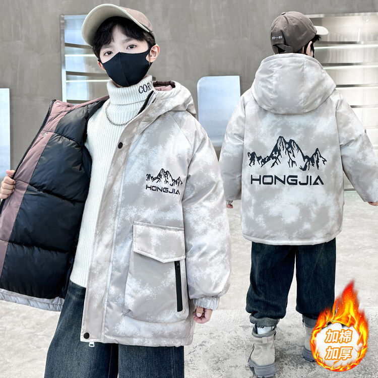 大童男装一米二三四五六年级七八九十岁小孩棉袄上冬衣服学生外套