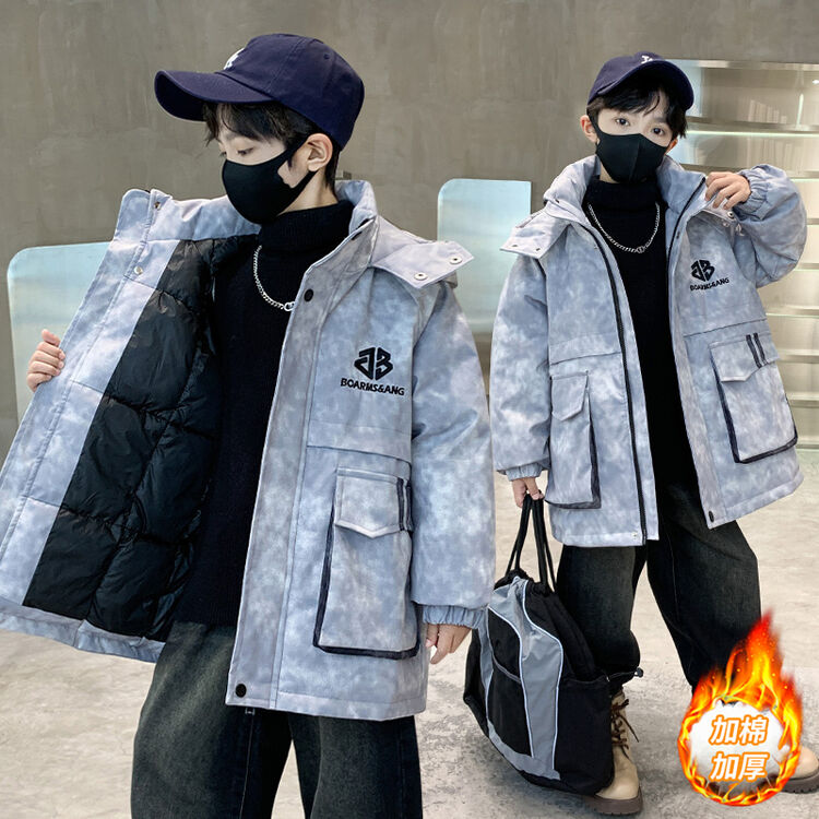 大童男装一米二三四五六年级七八九十岁小孩棉袄上冬衣服学生外套