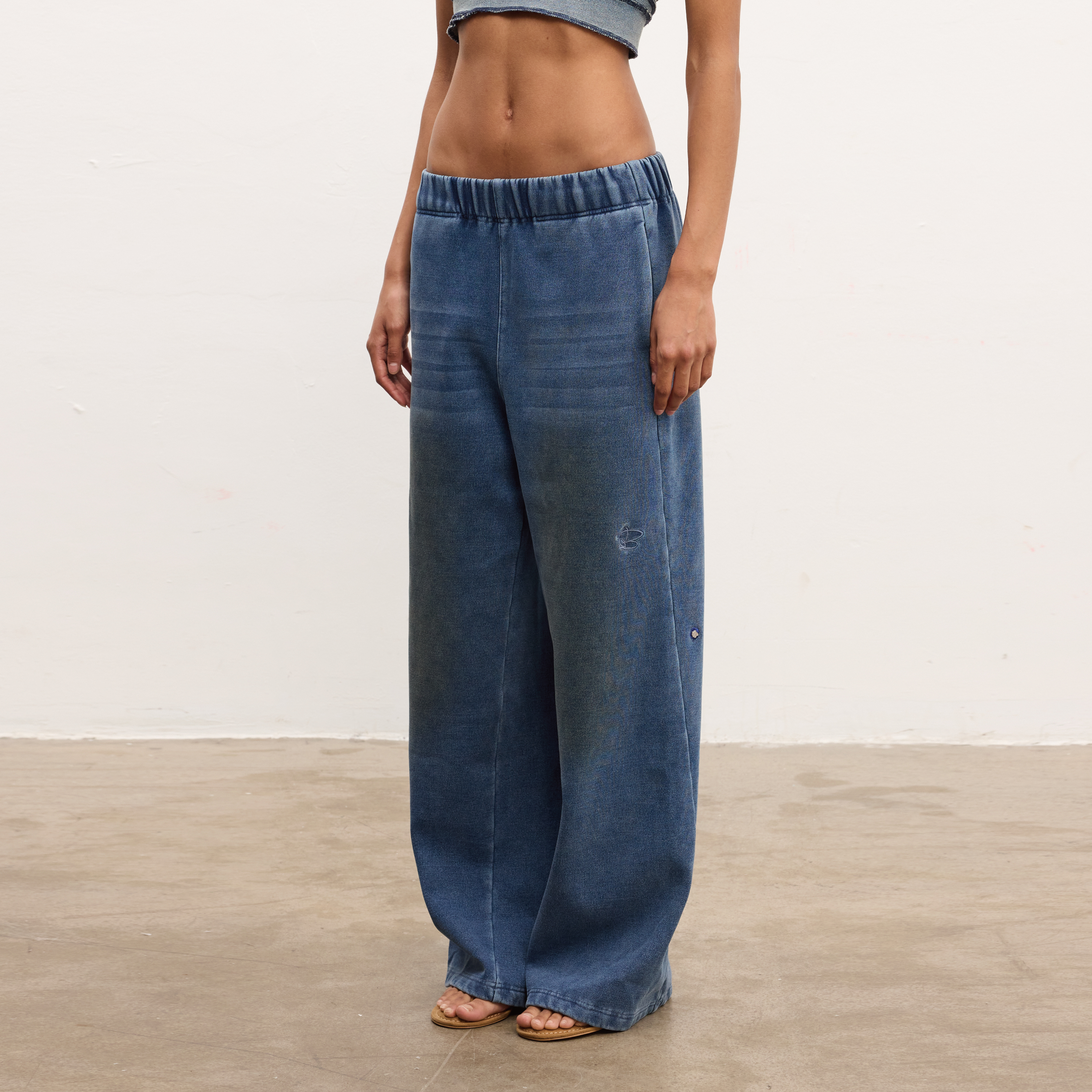 WILDERSHORE仿牛仔加绒卫裤