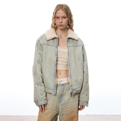 WILDERSHORE羊羔绒双拉牛仔夹克