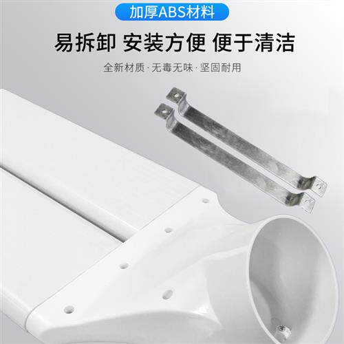 新风系统过梁器75 110 160通风扁管pvc管道过桥弯横梁交叉连接器