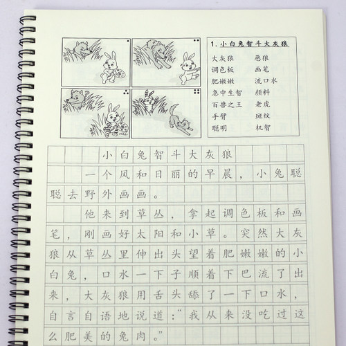 小学同步人教版看图写话练字帖