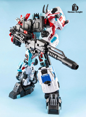 DK魔骑士放大变形玩具守护神大合体 主体消防车 直升机救护车热点