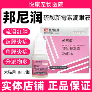 联邦邦尼润硫酸新霉素滴眼液宠物猫咪狗狗角膜结膜炎红肿流泪