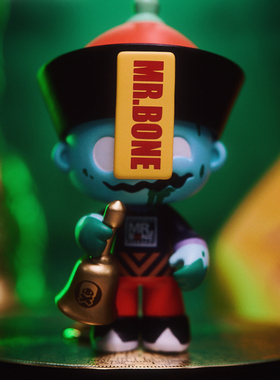 官方正版MR.BONE-JR-ZOMBIE僵尸吊卡反英雄气质潮流卡通玩具手办