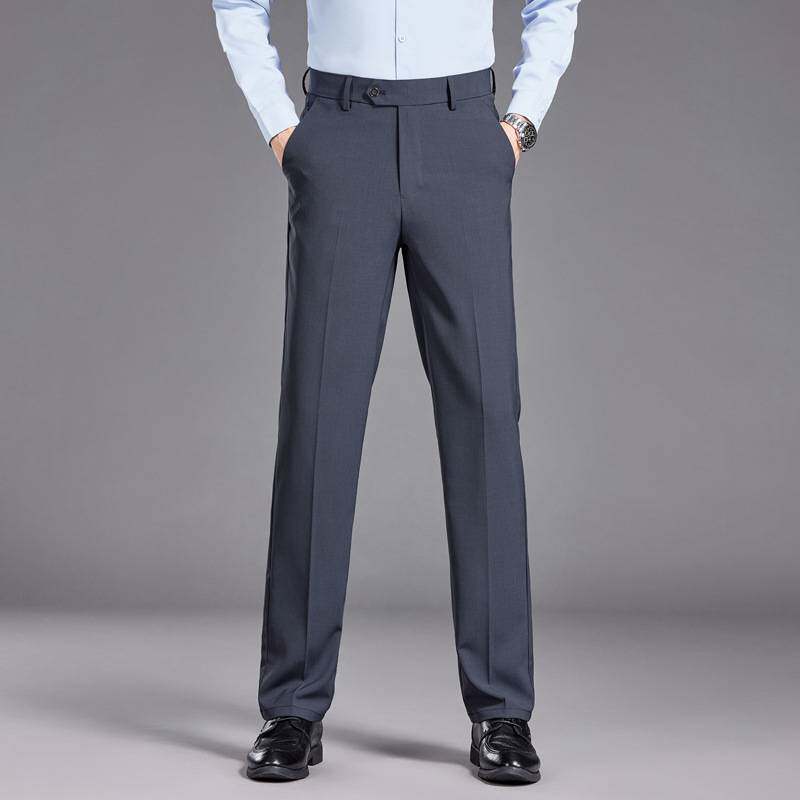 官方正品2026春季新款中年男士休闲薄款宽松直筒裤长裤男装西裤子