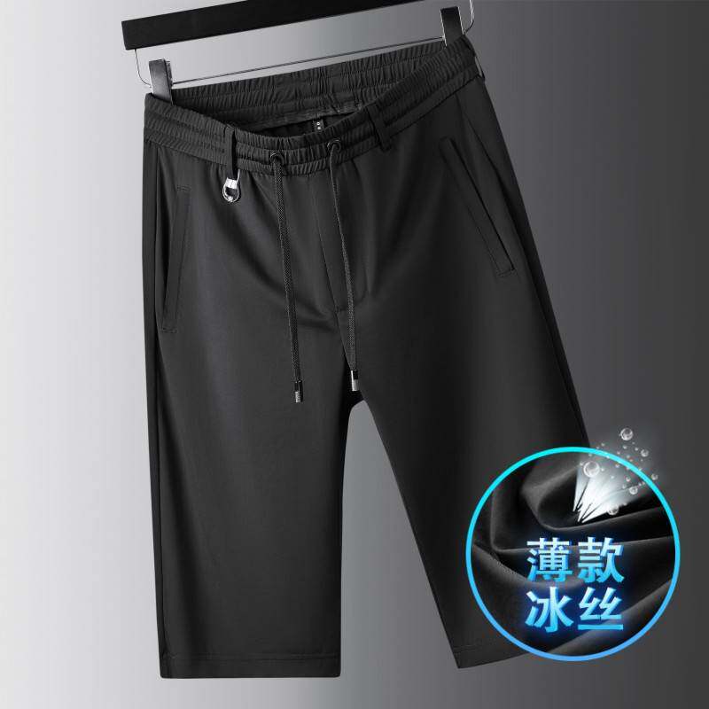 官方正品高端凉感七分裤男夏季超薄冰丝短裤男士运动休闲中裤男款