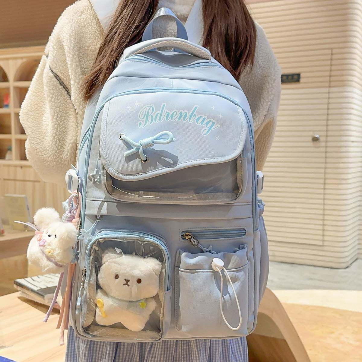 官方正品新款日系书包女ins校园学生初高中双肩包高颜值大容量纯