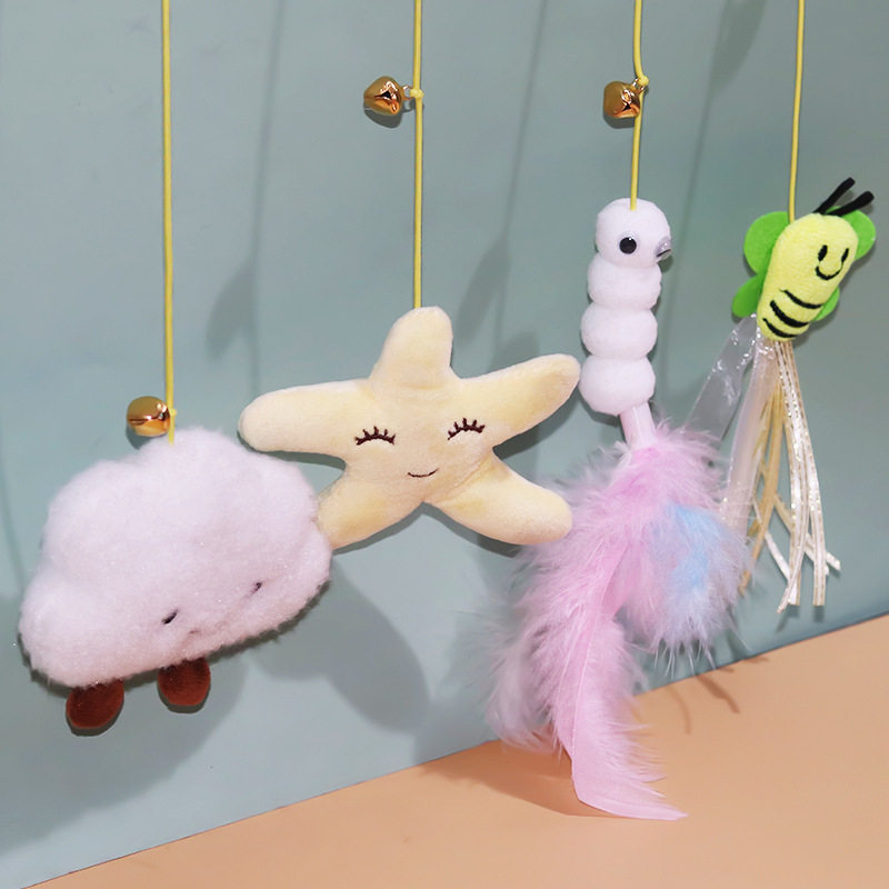 荡秋千猫玩具新品悬挂可调节逗猫自嗨自粘解闷猫咪荡秋千玩具