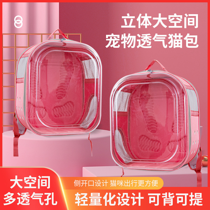 宠物透明包猫咪便携双肩包狗狗透气背包猫猫外出用品