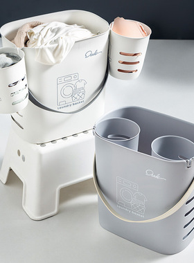 OUK塑料手提脏衣篮收纳筐家用透气衣服收纳篮卫生间浴室收纳筐