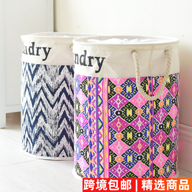 家具帆布折叠防水脏衣篮束口洗衣篮玩家杂物收纳桶