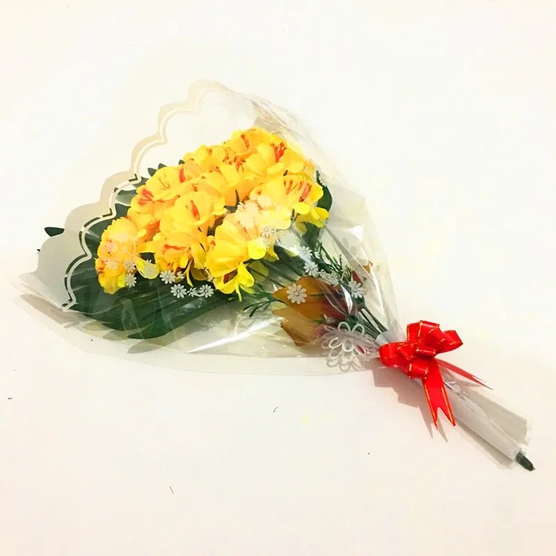 烧纸祭祀用品绢花手捧花祭祖上坟墓地摆放仿真菊花把花清明节祭祖