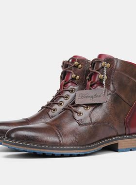 Big Size Boots Men Fashion Comfortable Winter Leather Boots