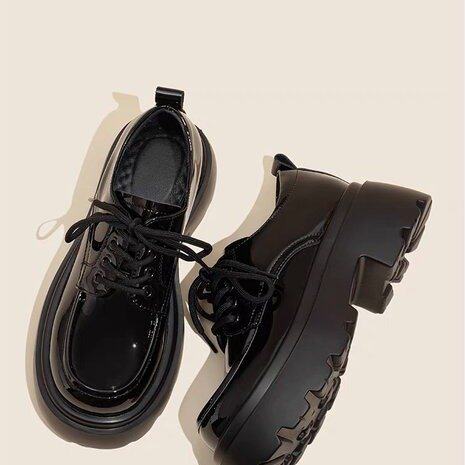 shoeswomen厚底小皮鞋女