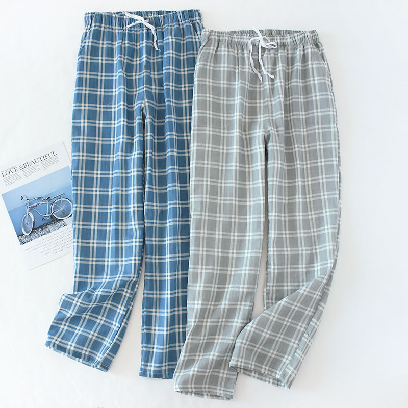 Men's Thin Cotton Home Pants Pajama Pants薄款纯棉家居裤睡裤