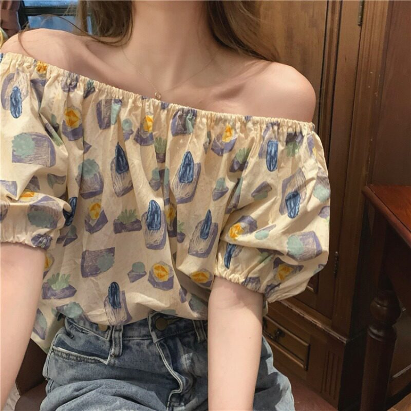 womenclothes雪纺碎花上