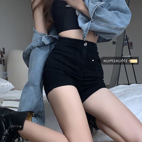womenclothes黑色短裤女