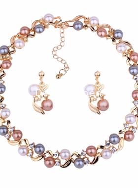 pearl necklace sets women jewelry earrings女ожерелье