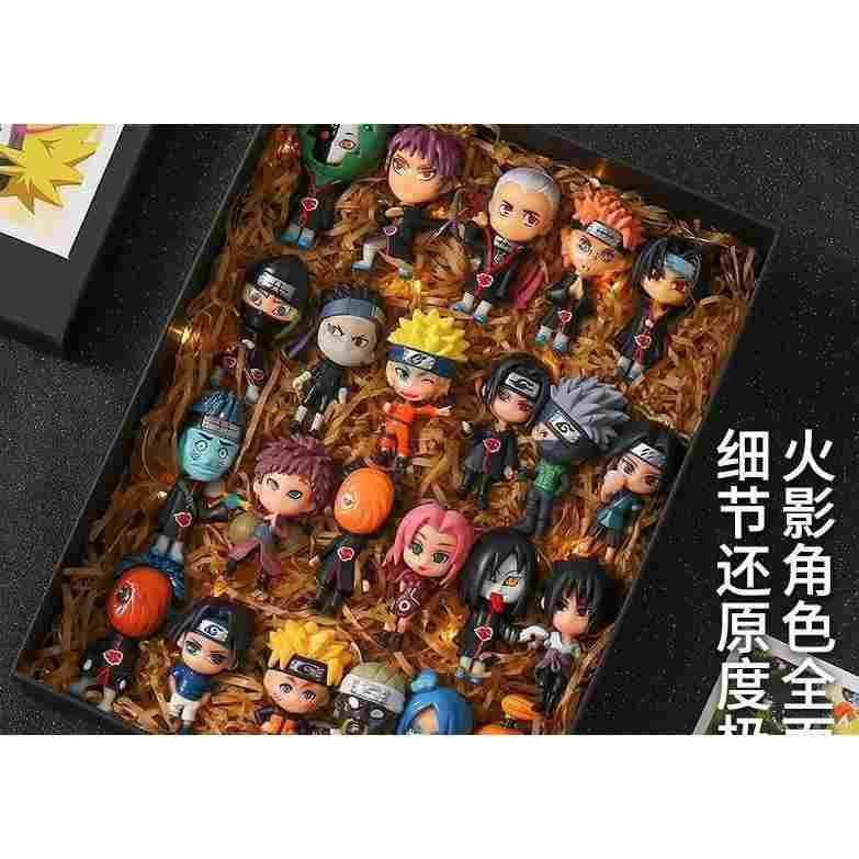 火影动漫忍者版手办卡卡西佐助宇智波鼬鸣人公仔摆件礼盒