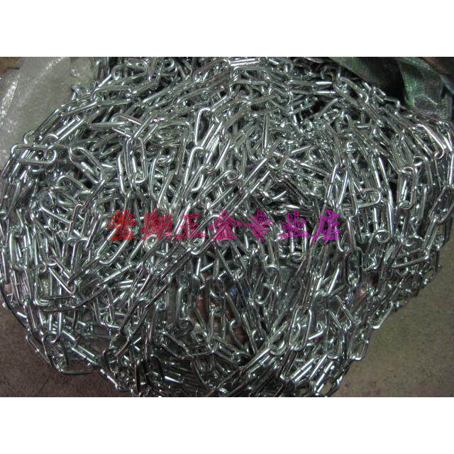 镀锌链条粗3MM2.8元/米高档焊接链条 广告链 吊灯链铁环链 防盗链
