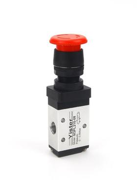 M3PL210-08自锁式气动按钮开关M3PL110-06二位三通常闭常开型按钮