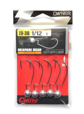 欧娜路亚鲈鱼曲柄铅头钩JH-38日本OWNER带铅TUBE鳜鱼钩11590