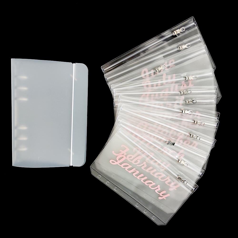 예산 봉투 세트 월간 가방 A6 바인더 세트 교체 내심 수첩 캐시백 예산 바인더