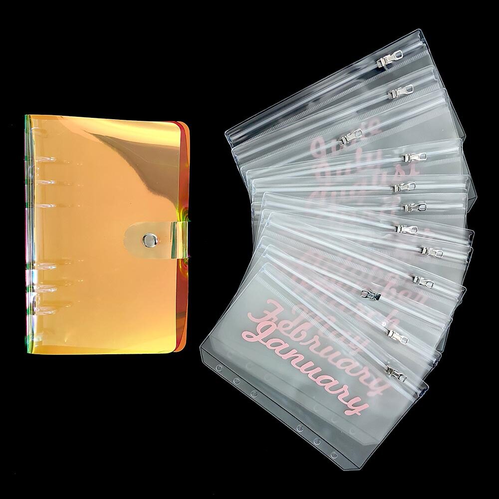 예산 봉투 세트 월간 가방 A6 바인더 세트 교체 내심 수첩 캐시백 예산 바인더