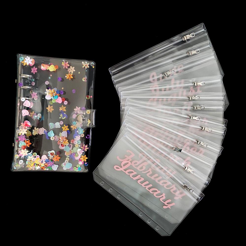 예산 봉투 세트 월간 가방 A6 바인더 세트 교체 내심 수첩 캐시백 예산 바인더