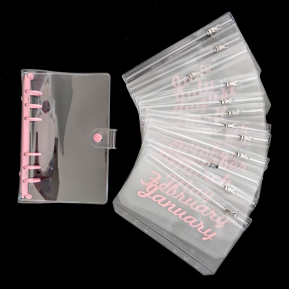 예산 봉투 세트 월간 가방 A6 바인더 세트 교체 내심 수첩 캐시백 예산 바인더