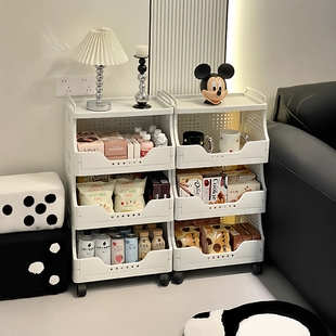 チュシンミ 零食小推车置物架客厅宿舍落地夹缝收纳床头移动架