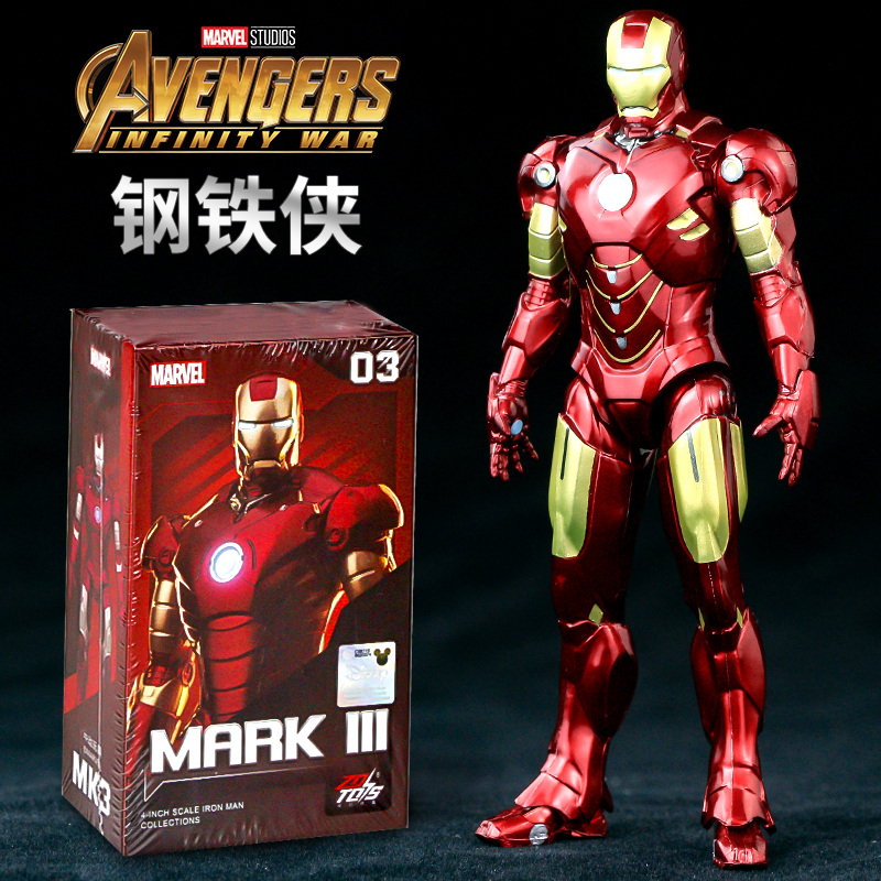 中动漫威钢铁侠手办MK1~7