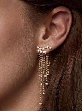 Long fashion accessories Tassel ear-hook earrings women'