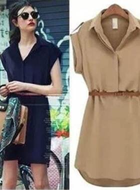 2017 Women Summer Dress V-Neck Short Solid Plus Size dress