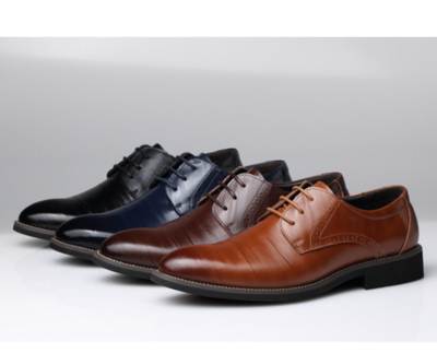 Men s oxford business formal dress leather flat shoes男鞋