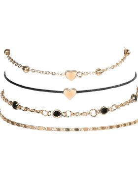 hand accessories fashion love rope black bracelet set 手链