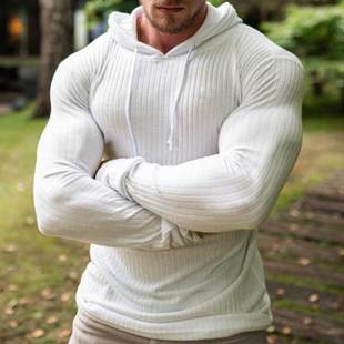 Men long sleeve T-shirt jacket T恤薄款打底衫长袖男式连帽