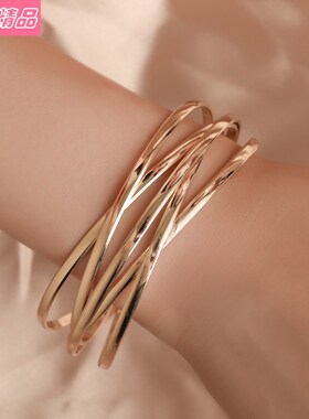 hot selling jewelry Fashion simple open metal cross bracelet