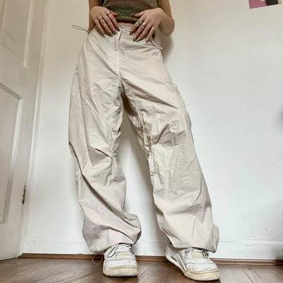 Joggers Tech Pants High Waist Streetwear Baggy Casual Vintag