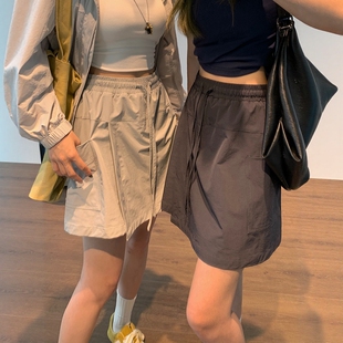 工装裙裤女2026新款夏季薄款短裤裙显瘦防晒半身裙速干运动短裤子