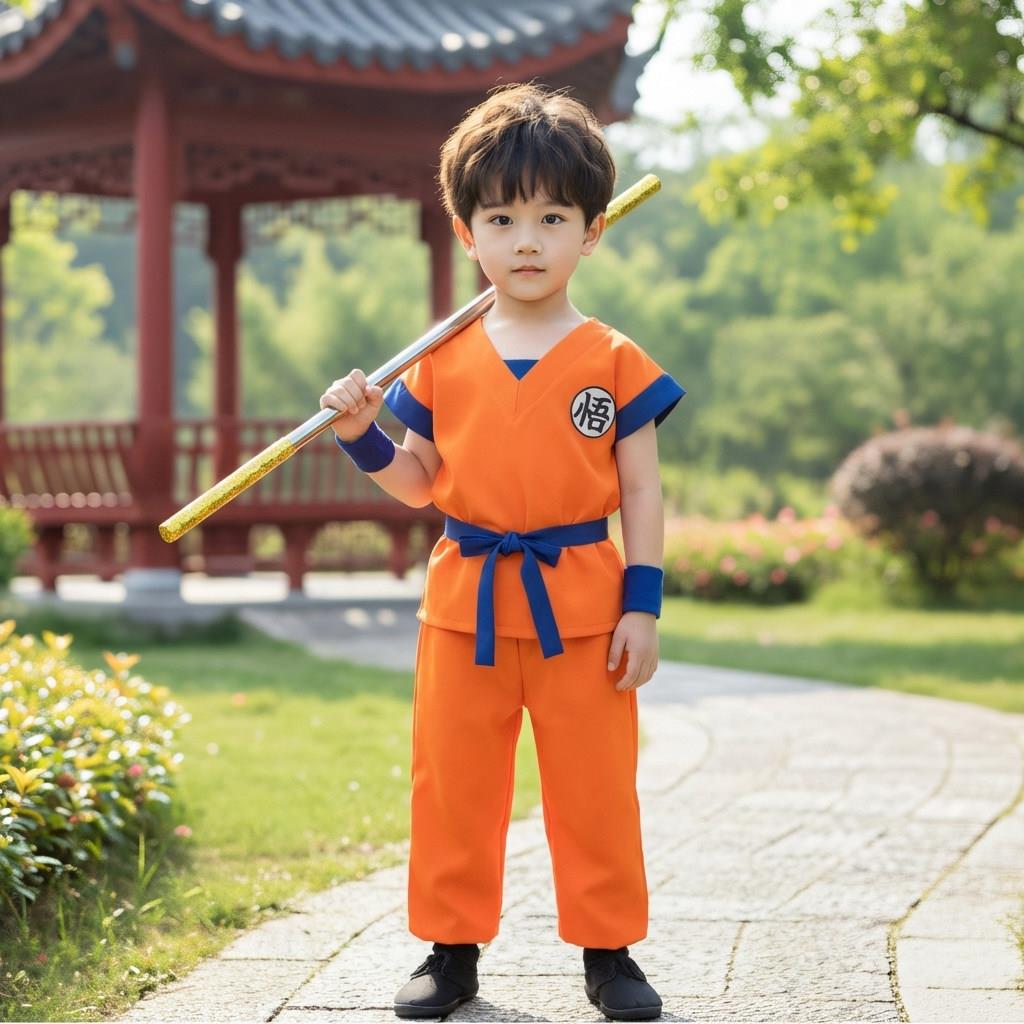 七龙珠孙悟空儿童服装男童漫展cos衣服幼儿园小孩武术舞蹈演出服图片
