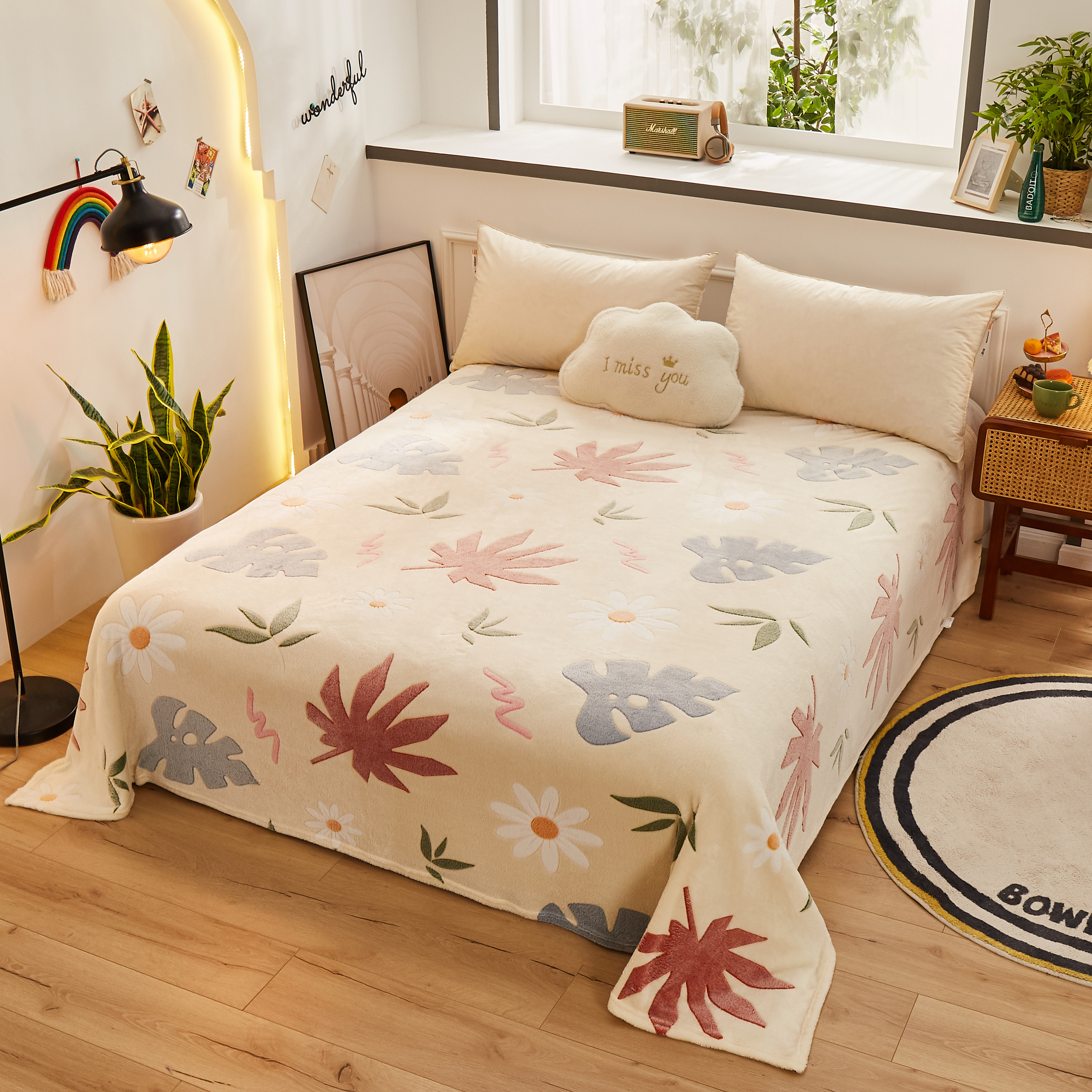 双面加绒丨铺盖两用丨保暖亲肤