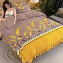 冬季加绒被套单件法兰绒加厚冬天双面毛绒牛奶绒被罩单人宿舍家用