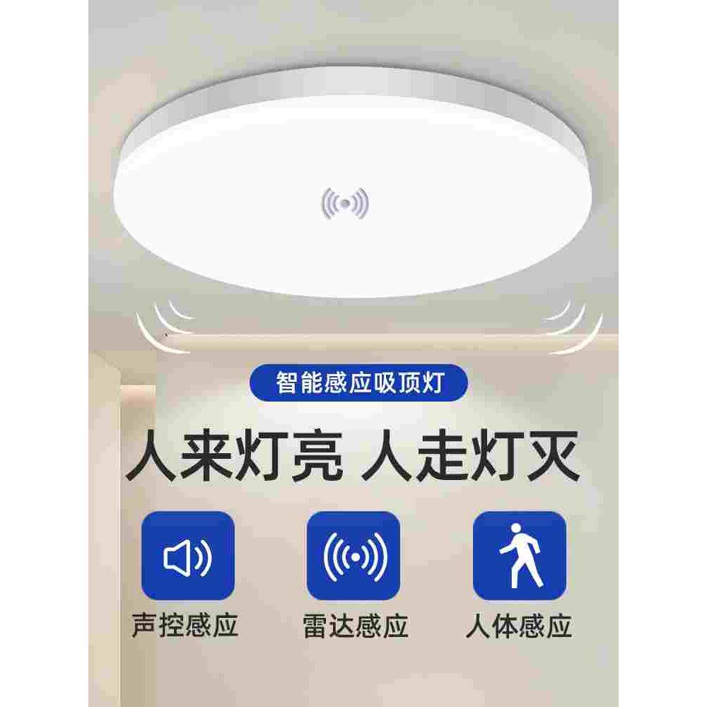 led感应吸顶灯声控楼梯楼道过道家用入户走廊雷达人体智能感应灯