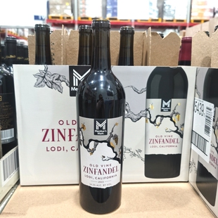 会员超市代购 美国进口MM老藤仙粉黛红葡萄酒红酒口感平衡750ml瓶