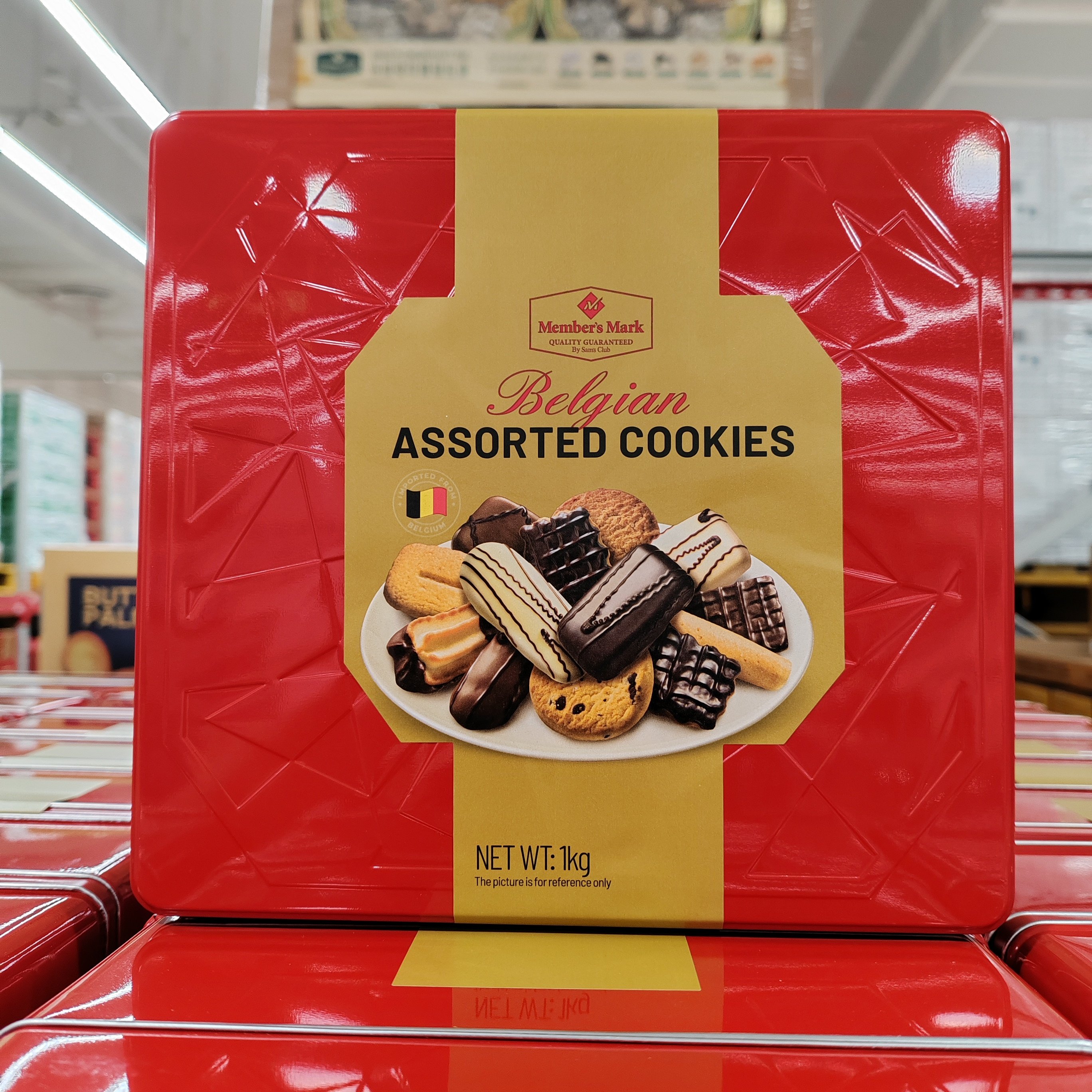 会员代购比利时原装进口MM什锦巧克力饼干礼盒含12款欧式点心1kg